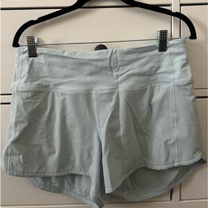 Lululemon Speed Up High Rise Short 4” in light blue